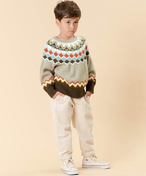 F.O.KIDS（エフオーキッズ）の「F.O.KIDS/エフオーキッズ フェアアイルニット 柄 アメカジ（ニット/セーター・キッズ・ベージュ/ネイビー/ブラウン/アイボリー・130/140）」の12枚目の写真