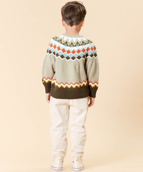 F.O.KIDS（エフオーキッズ）の「F.O.KIDS/エフオーキッズ フェアアイルニット 柄 アメカジ（ニット/セーター・キッズ・ベージュ/ネイビー/ブラウン/アイボリー・130/140）」の14枚目の写真