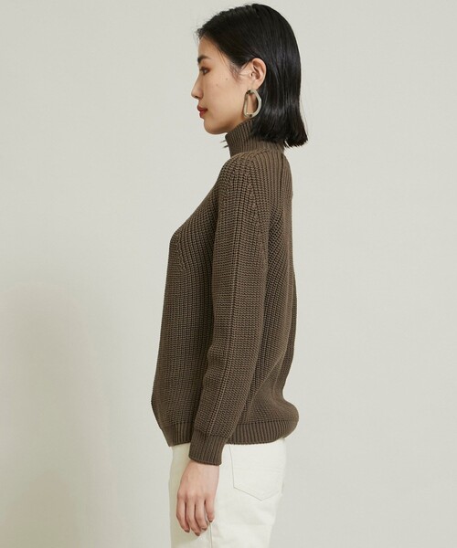 新しいファッション - BATONER バトナー タートルネック ニット ブラウン