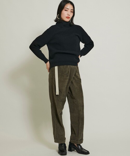 BATONER（バトナー）の「【BATONER(バトナー)】シグネチャータートルネックニット　BN-21FL-027（ニット/セーター・レディース・ブラック/パープル/ブラウン/アイボリー・1）」の18枚目の写真