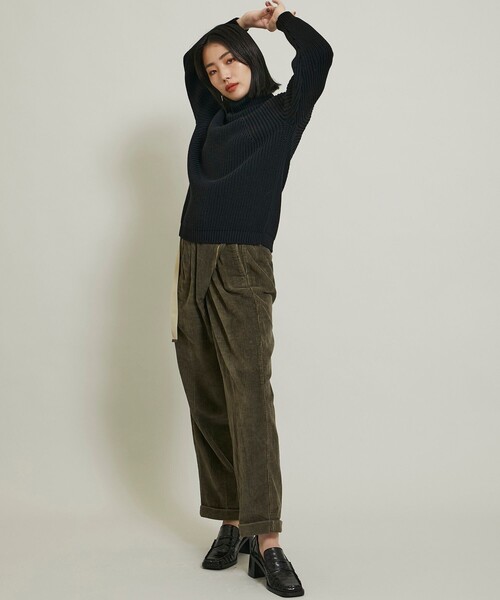 BATONER（バトナー）の「【BATONER(バトナー)】シグネチャータートルネックニット　BN-21FL-027（ニット/セーター・レディース・ブラック/パープル/ブラウン/アイボリー・1）」の13枚目の写真