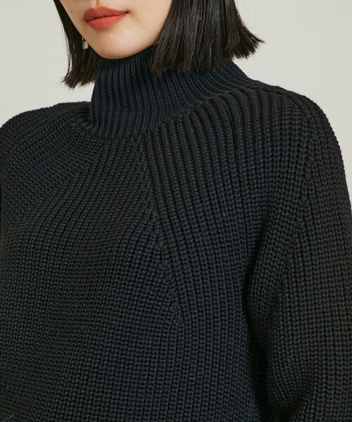 BATONER（バトナー）の「【BATONER(バトナー)】シグネチャータートルネックニット　BN-21FL-027（ニット/セーター・レディース・ブラック/パープル/ブラウン/アイボリー・1）」の9枚目の写真