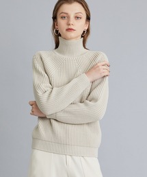 美品 BATONER バトナー シグネチャー ハイネック ニット ホワイト BATONER (バトナー) SIGNATURE TURTLE NECK / シグネーチャー