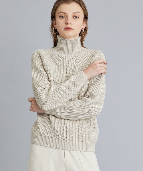 BATONER（バトナー）の「【BATONER(バトナー)】シグネチャータートルネックニット　BN-21FL-027（ニット/セーター・レディース・ブラック/パープル/ブラウン/アイボリー・1）」の3枚目の写真