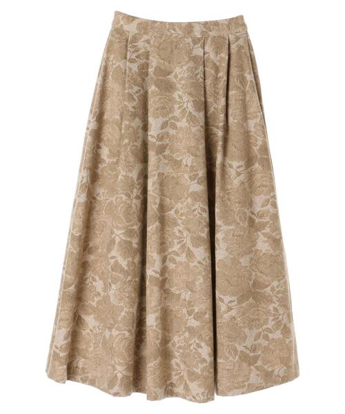 Haluhiroine ハルヒロイン のファッション スカート スカート フラワープリントタックスカート スカート Haluhiroine ハルヒロイン のファッション スカート スカート フラワープリントタックスカート スカート