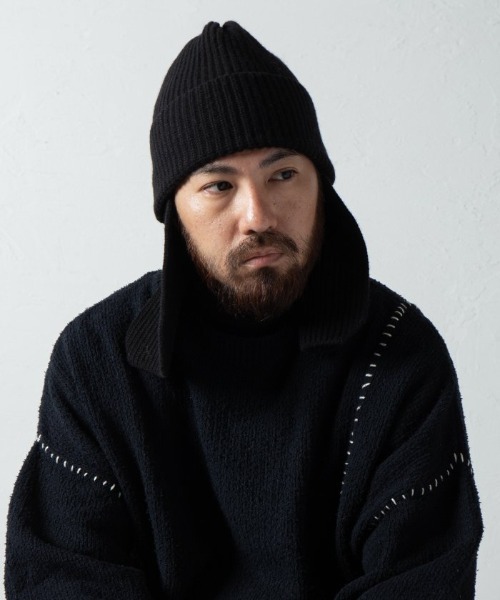 RACAL（ラカル）の「【Racal】Ear knit cap RL-21-1197（ニットキャップ/ビーニー・メンズ・ブラック/グレー/ホワイト・FREE）」の4枚目の写真