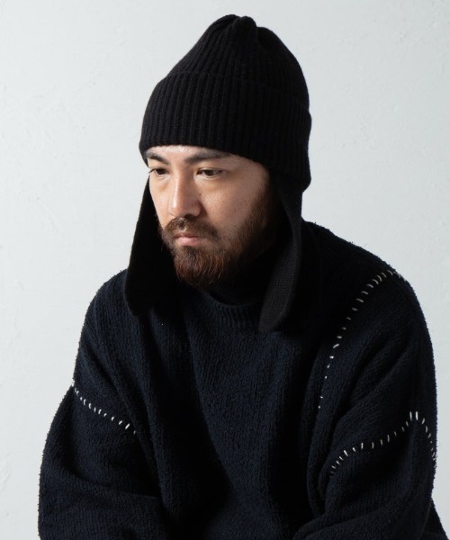 RACAL（ラカル）の「【Racal】Ear knit cap RL-21-1197（ニットキャップ/ビーニー・メンズ・ブラック/グレー/ホワイト・FREE）」の5枚目の写真