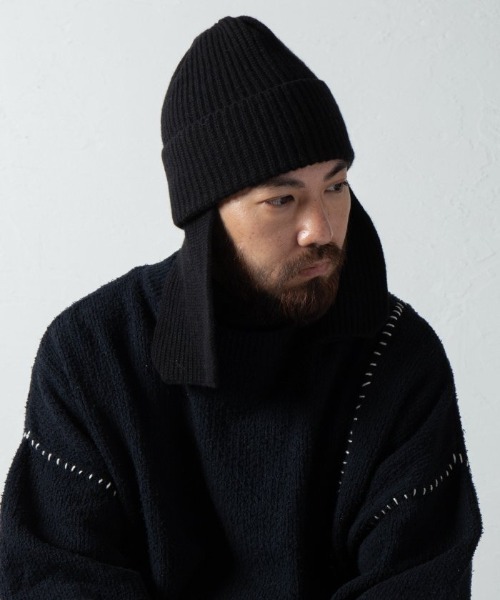 RACAL（ラカル）の「【Racal】Ear knit cap RL-21-1197（ニットキャップ/ビーニー・メンズ・ブラック/グレー/ホワイト・FREE）」の6枚目の写真