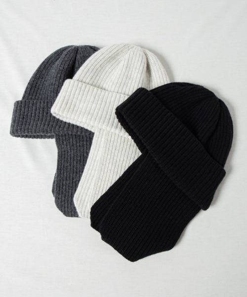 RACAL（ラカル）の「【Racal】Ear knit cap RL-21-1197（ニットキャップ/ビーニー・メンズ・ブラック/グレー/ホワイト・FREE）」の17枚目の写真