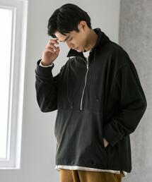 FEELING MADE | FEELING MADE ストレッチマイクロフリース ハーフジップ オーバージャケット <UNISEX>(スウェット)