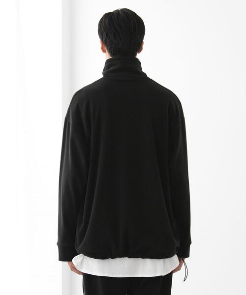 FEELING MADE（フィーリングメイド）の「FEELING MADE ストレッチマイクロフリース ハーフジップ オーバージャケット <UNISEX>（スウェット・レディース・ナチュラル/ブラック/オリーブ・FREE）」の20枚目の写真