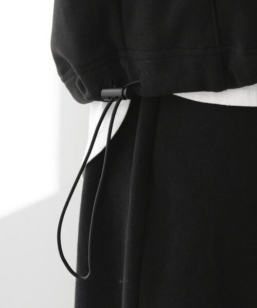 FEELING MADE（フィーリングメイド）の「FEELING MADE ストレッチマイクロフリース ハーフジップ オーバージャケット <UNISEX>（スウェット・レディース・ナチュラル/ブラック/オリーブ・FREE）」の12枚目の写真