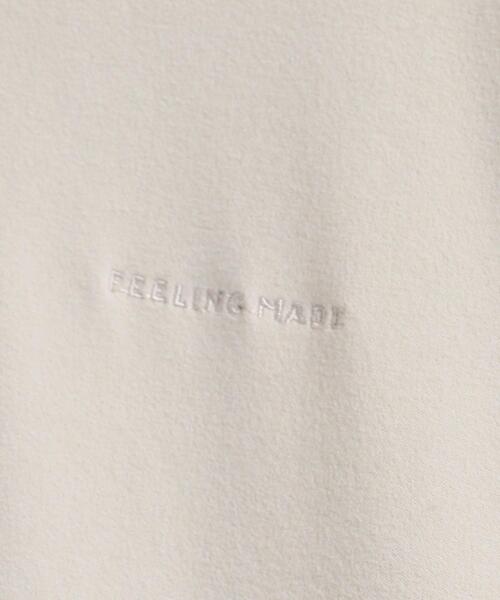 FEELING MADE（フィーリングメイド）の「FEELING MADE ストレッチマイクロフリース ハーフジップ オーバージャケット <UNISEX>（スウェット・レディース・ナチュラル/ブラック/オリーブ・FREE）」の14枚目の写真