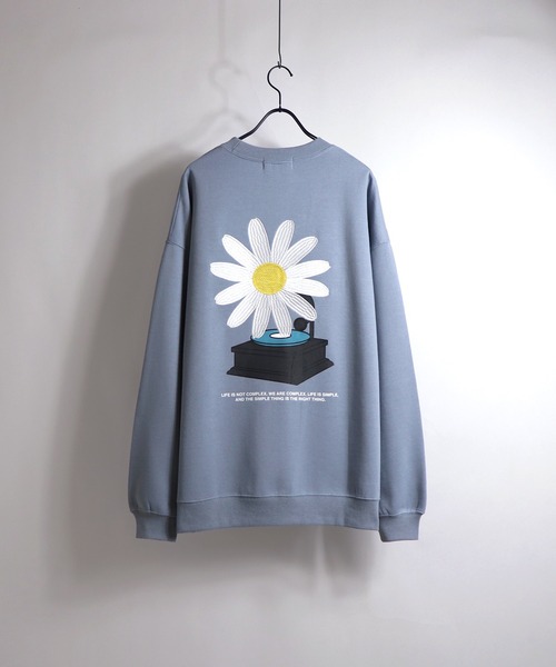 ILL'S(イルズ)の「ILL'S / イルズ ビッグフラワー刺繍スウェット(スウェット・メンズ・チャコールグレー/サックスブルー/ホワイト・M/L)」の7枚目の写真