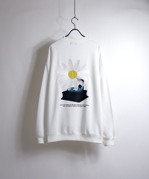 ILL'S(イルズ)の「ILL'S / イルズ ビッグフラワー刺繍スウェット(スウェット・メンズ・チャコールグレー/サックスブルー/ホワイト・M/L)」の5枚目の写真