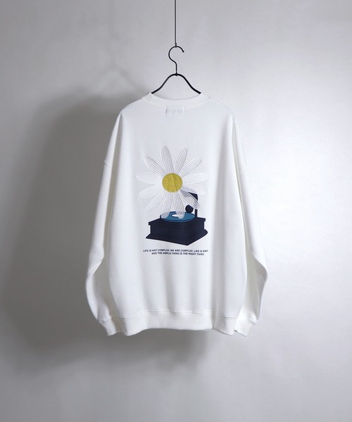 ILL'S(イルズ)の「ILL'S / イルズ ビッグフラワー刺繍スウェット(スウェット・メンズ・チャコールグレー/サックスブルー/ホワイト・M/L)」の14枚目の写真