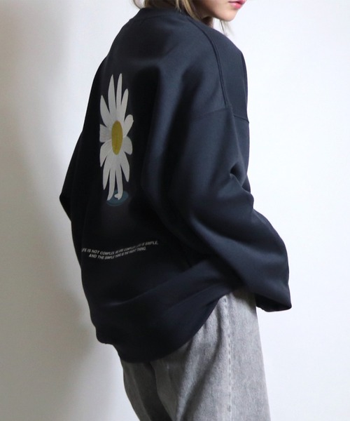 ILL'S(イルズ)の「ILL'S / イルズ ビッグフラワー刺繍スウェット(スウェット・メンズ・チャコールグレー/サックスブルー/ホワイト・M/L)」の18枚目の写真