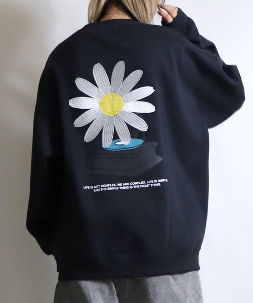 ILL'S(イルズ)の「ILL'S / イルズ ビッグフラワー刺繍スウェット(スウェット・メンズ・チャコールグレー/サックスブルー/ホワイト・M/L)」の19枚目の写真