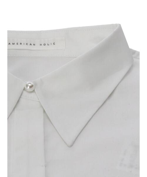 AMERICAN HOLIC（アメリカンホリック）の「パールボタン付け衿（付け襟・レディース・オフホワイト・FREE）」の5枚目の写真