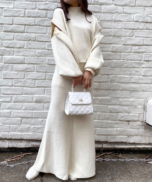 one after another NICE CLAUP（ワンアフターアナザーナイスクラップ）の「2枚セットマルチWayニットワンピース（ワンピース・レディース・グレー/モカ/ラベンダー/アイボリー・FREE）」の2枚目の写真