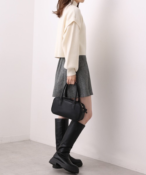 one after another NICE CLAUP（ワンアフターアナザーナイスクラップ）の「2枚セットマルチWayニットワンピース（ワンピース・レディース・グレー/モカ/ラベンダー/アイボリー・FREE）」の16枚目の写真