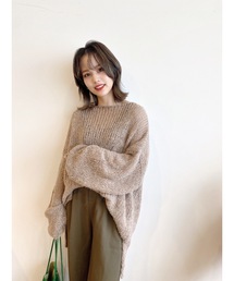 ルーズローゲージニット