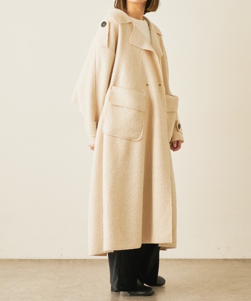 Lui's（ルイス）の「圧縮ニットデザイントレンチ（トレンチコート・レディース・ベージュ/カーキ・FREE）」の11枚目の写真