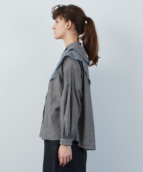 FRAPBOIS（フラボア）の「プラツァー ブラウス（シャツ/ブラウス・レディース・ブラック/ベージュ・1/0）」の21枚目の写真