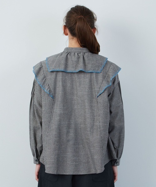 FRAPBOIS（フラボア）の「プラツァー ブラウス（シャツ/ブラウス・レディース・ブラック/ベージュ・1/0）」の18枚目の写真