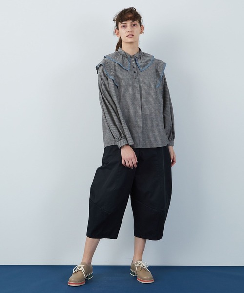 FRAPBOIS（フラボア）の「プラツァー ブラウス（シャツ/ブラウス・レディース・ブラック/ベージュ・1/0）」の16枚目の写真