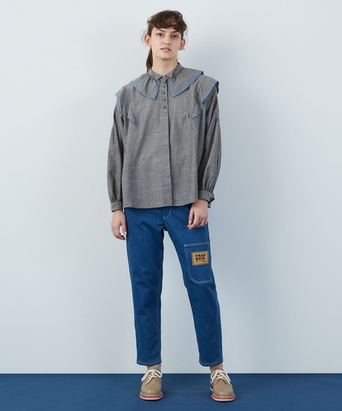 FRAPBOIS（フラボア）の「プラツァー ブラウス（シャツ/ブラウス・レディース・ブラック/ベージュ・1/0）」の10枚目の写真