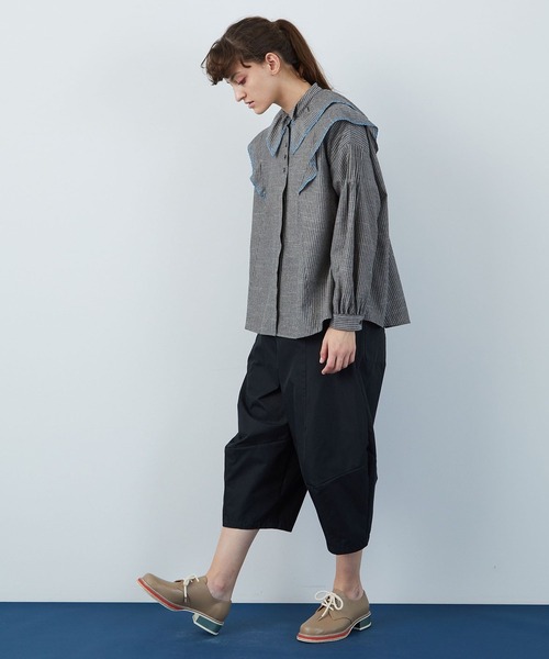 FRAPBOIS（フラボア）の「プラツァー ブラウス（シャツ/ブラウス・レディース・ブラック/ベージュ・1/0）」の4枚目の写真