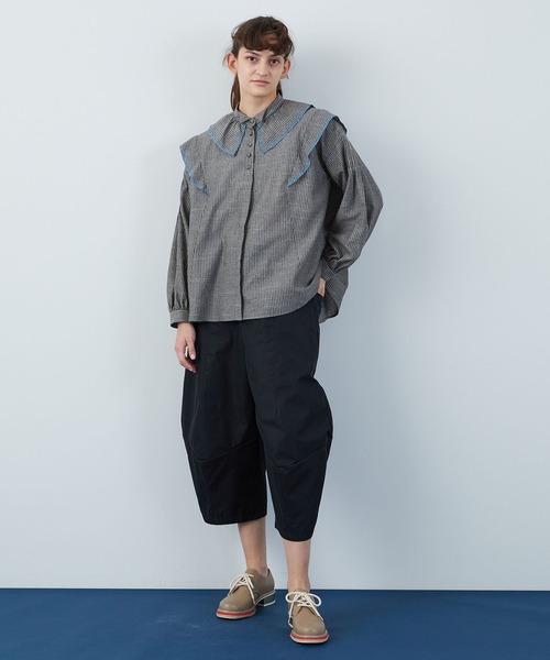 FRAPBOIS（フラボア）の「プラツァー ブラウス（シャツ/ブラウス・レディース・ブラック/ベージュ・1/0）」の7枚目の写真