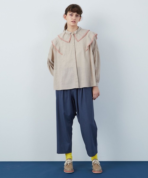 FRAPBOIS（フラボア）の「プラツァー ブラウス（シャツ/ブラウス・レディース・ブラック/ベージュ・1/0）」の17枚目の写真