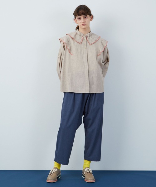 FRAPBOIS（フラボア）の「プラツァー ブラウス（シャツ/ブラウス・レディース・ブラック/ベージュ・1/0）」の14枚目の写真