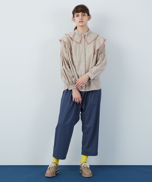 FRAPBOIS（フラボア）の「プラツァー ブラウス（シャツ/ブラウス・レディース・ブラック/ベージュ・1/0）」の5枚目の写真