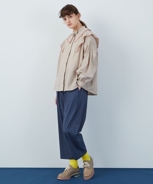 FRAPBOIS（フラボア）の「プラツァー ブラウス（シャツ/ブラウス・レディース・ブラック/ベージュ・1/0）」の11枚目の写真