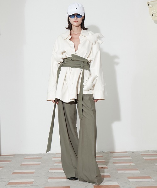 MIXSEVEN（ミックスセブン）の「ハイウェストカーキデザインパンツ　MX21AW09【MIX SEVEN】（その他パンツ・メンズ・グリーン系その他・M/L/S）」の8枚目の写真