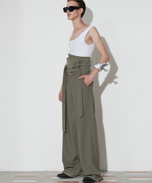 MIXSEVEN（ミックスセブン）の「ハイウェストカーキデザインパンツ　MX21AW09【MIX SEVEN】（その他パンツ・メンズ・グリーン系その他・M/L/S）」の6枚目の写真
