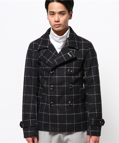 VENCEEXCHANGE（ヴァンスエクスチェンジ）の「B メルトンカラーPコート（ピーコート・メンズ・ネイビー/ライトブラウン・LARGE/MEDIUM）」の11枚目の写真