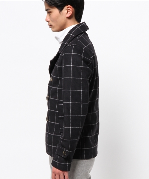 VENCEEXCHANGE（ヴァンスエクスチェンジ）の「B メルトンカラーPコート（ピーコート・メンズ・ネイビー/ライトブラウン・LARGE/MEDIUM）」の12枚目の写真