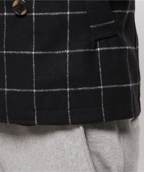 VENCEEXCHANGE（ヴァンスエクスチェンジ）の「B メルトンカラーPコート（ピーコート・メンズ・ネイビー/ライトブラウン・LARGE/MEDIUM）」の10枚目の写真