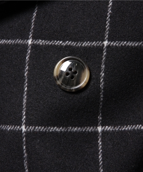 VENCEEXCHANGE（ヴァンスエクスチェンジ）の「B メルトンカラーPコート（ピーコート・メンズ・ネイビー/ライトブラウン・LARGE/MEDIUM）」の4枚目の写真