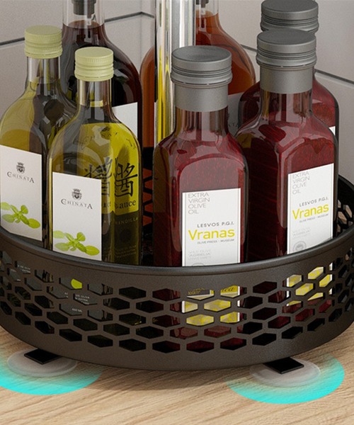 aimoha（アイモハ）の「キッチンスッキリ収納！回転式で便利な収納グッズ（キッチン収納・レディース・ホワイト/ブラック・FREE）」の6枚目の写真