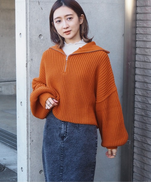 tiptop(ティップトップ)の「メローハイネックロンT(Tシャツ/カットソー・レディース・ブラック/オフホワイト/グリーン・FREE)」の6枚目の写真
