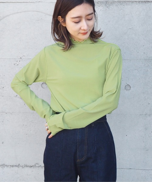 tiptop(ティップトップ)の「メローハイネックロンT(Tシャツ/カットソー・レディース・ブラック/オフホワイト/グリーン・FREE)」の18枚目の写真