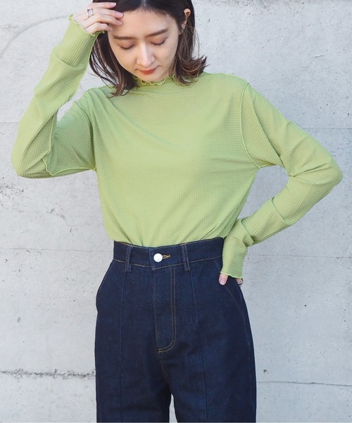 tiptop(ティップトップ)の「メローハイネックロンT(Tシャツ/カットソー・レディース・ブラック/オフホワイト/グリーン・FREE)」の17枚目の写真