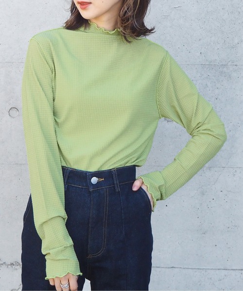 tiptop(ティップトップ)の「メローハイネックロンT(Tシャツ/カットソー・レディース・ブラック/オフホワイト/グリーン・FREE)」の16枚目の写真
