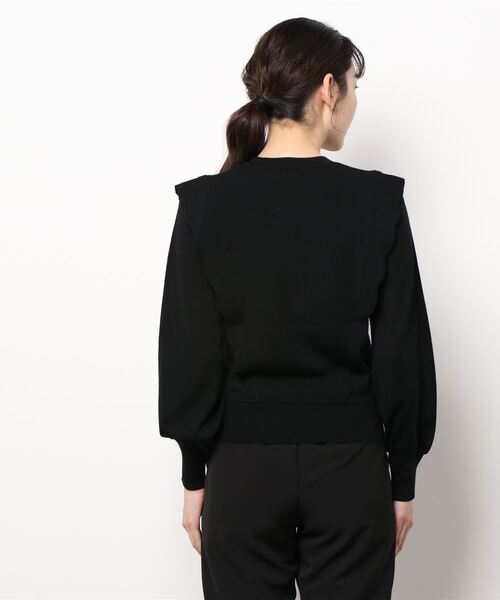 allureville（アルアバイル）の「スカラップショルダープルオーバー（ニット/セーター・レディース・ブラック/ベージュ/レッド・2）」の7枚目の写真