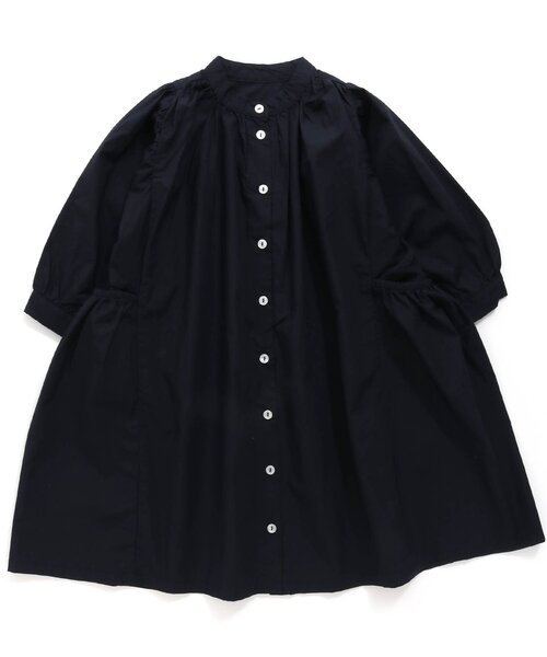 Ampersand(アンパサンド)の「premier スプリングギャザーシャツワンピース(ワンピース・キッズ・ベージュ/ネイビー/ラベンダー/ブラック・70/130/100/120/140/80/90/110)」の1枚目の写真